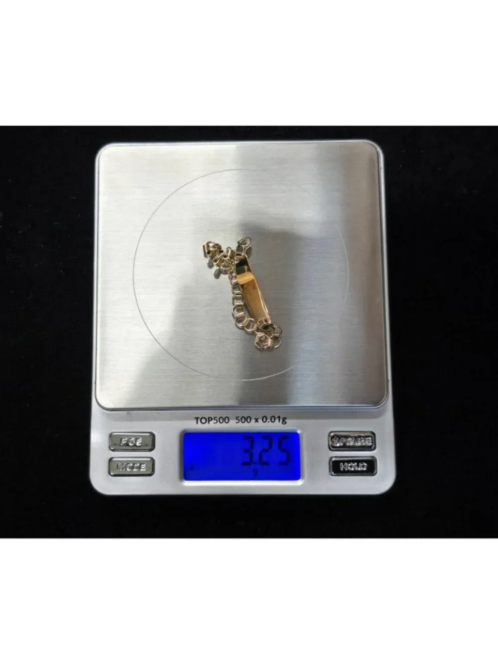Unique 14K Karat Solid Yellow Gold Designer Baby Link ID Bracelet - 5.25